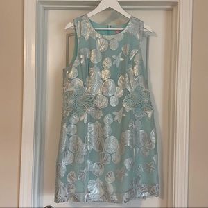 Lilly Pulitzer Metallic Shell Mila Shift Dress